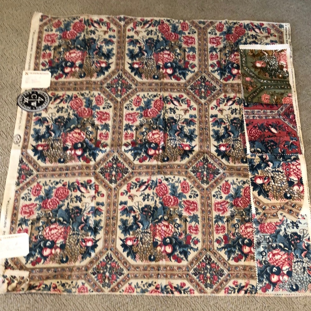 Schumacher & Co Designer Williamsburg Potourri Fabric Reproduction &  samples